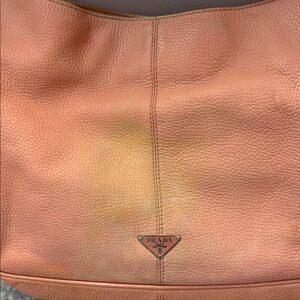 Prada Blush Pink Leather Hobo Bag